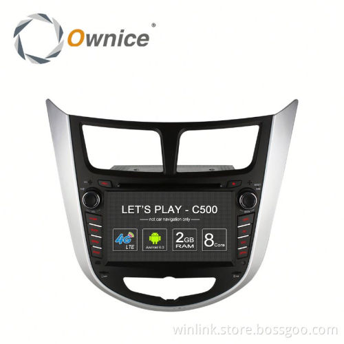 Wholwsale ownice Quad core android 6.0 multifunction car DVD for Hyundai Verna support rear camera dvr Mirror